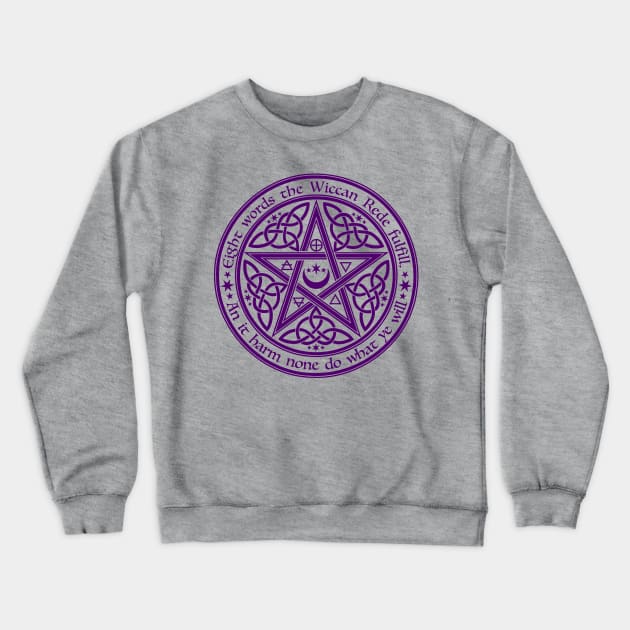 Wiccan Rede Crewneck Sweatshirt by RavenWake